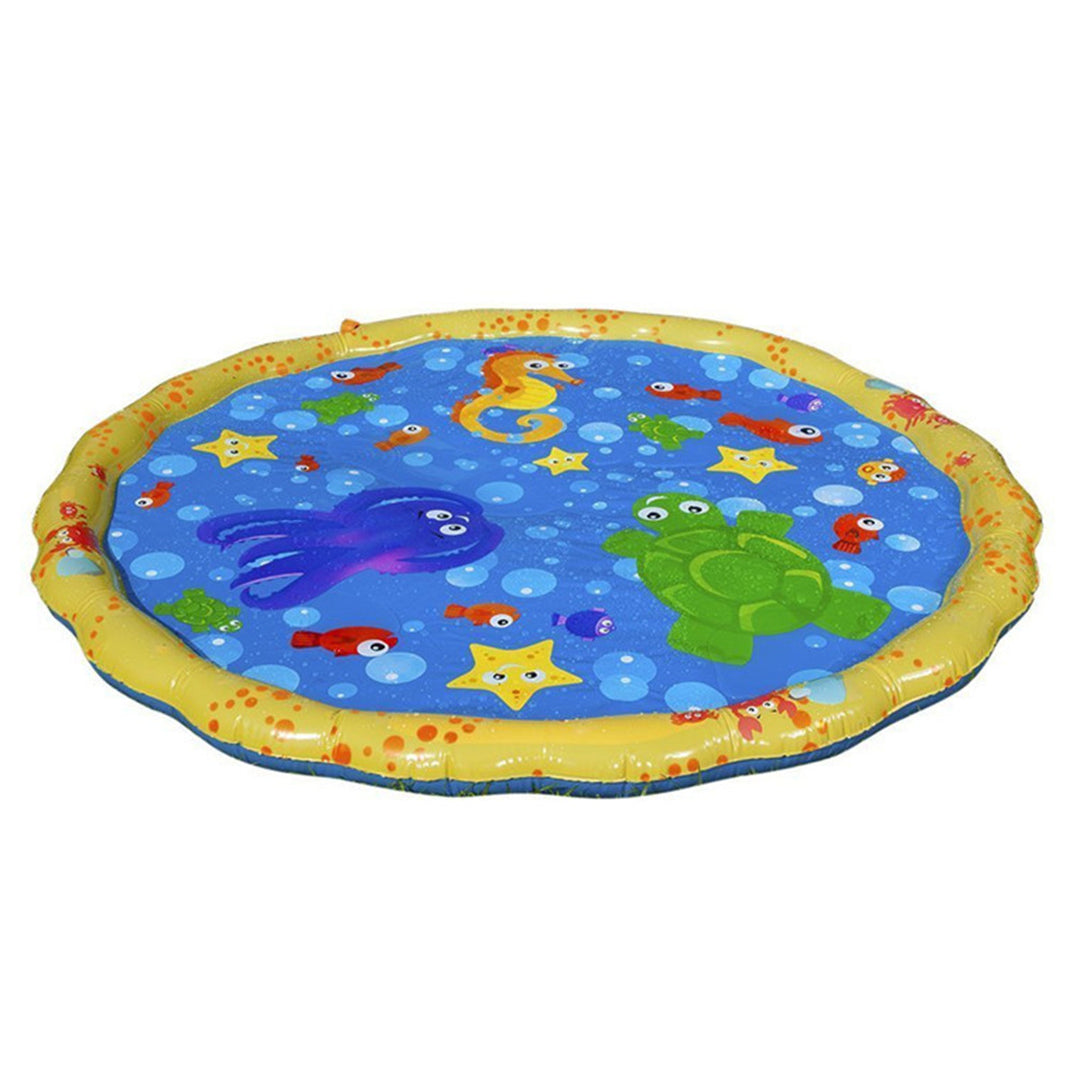 100CM Inflatable Childrens Lawn Splash Sprinkler Mat Play Pad with PVC Material for Outdoor Image 6