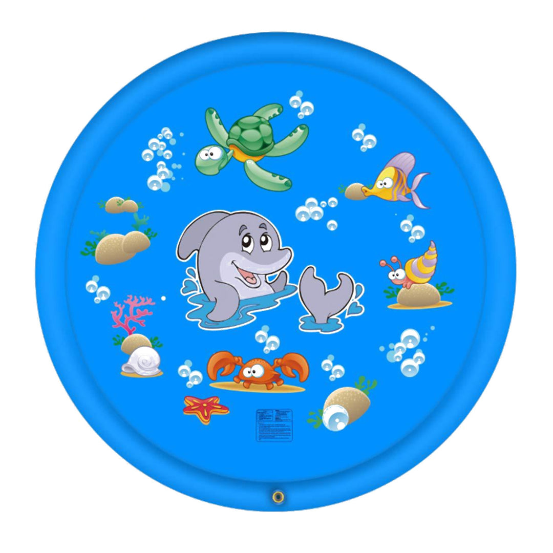 100CM Inflatable Childrens Lawn Splash Sprinkler Mat Play Pad with PVC Material for Outdoor Image 1