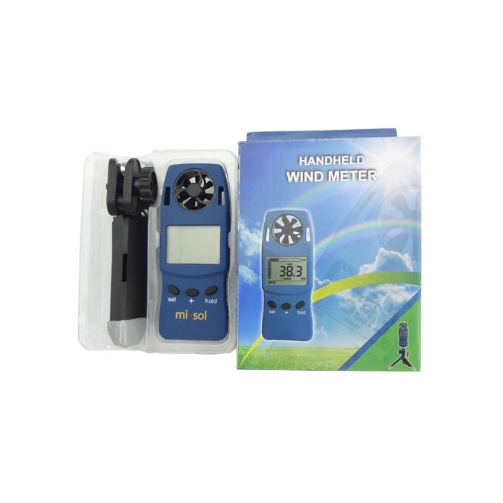 1 UNIT Of Weather Station Handheld Anemometer With Tripod Wind Speed Wind Chill Thermometer Image 6