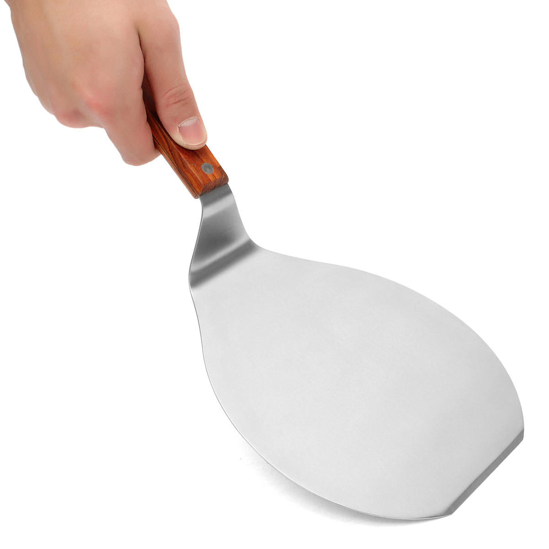 13 Inch Stainless Steel Pizza Plate Spatula Peel Shovel Cake Lifter Holder Baking Tool Image 5