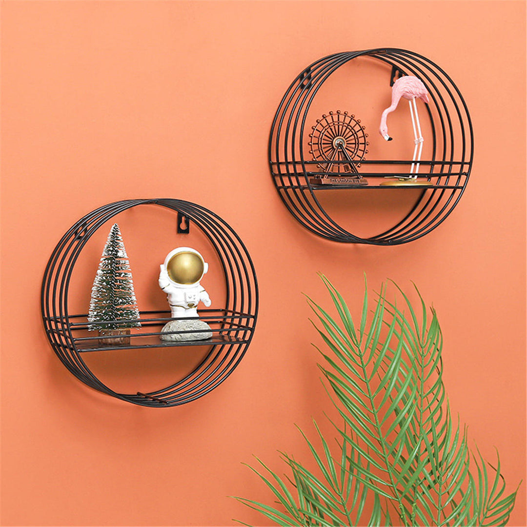 1 Tier Wall Shelf Iron Hanging Storage Holder Display Rack Organizer Image 9