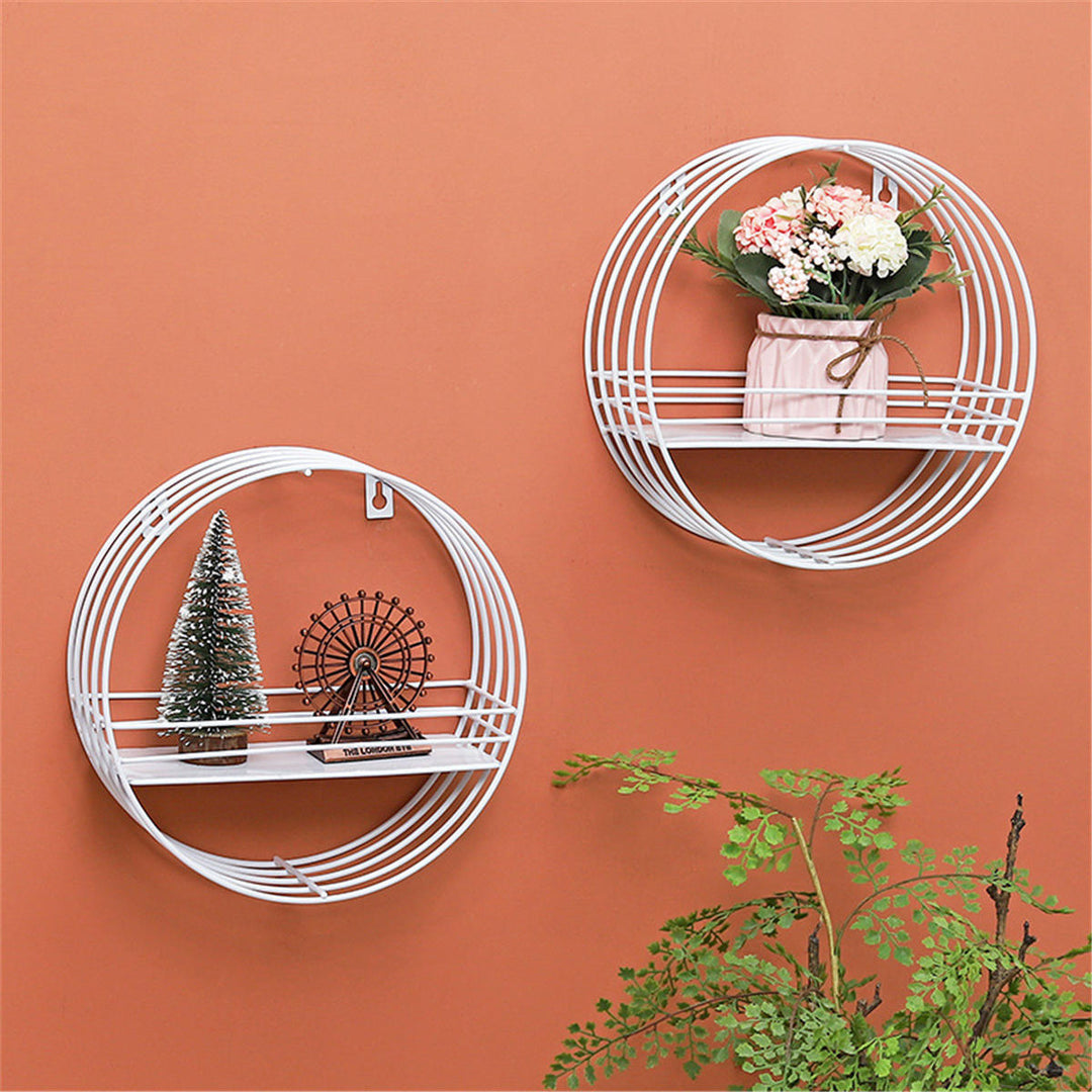 1 Tier Wall Shelf Iron Hanging Storage Holder Display Rack Organizer Image 10