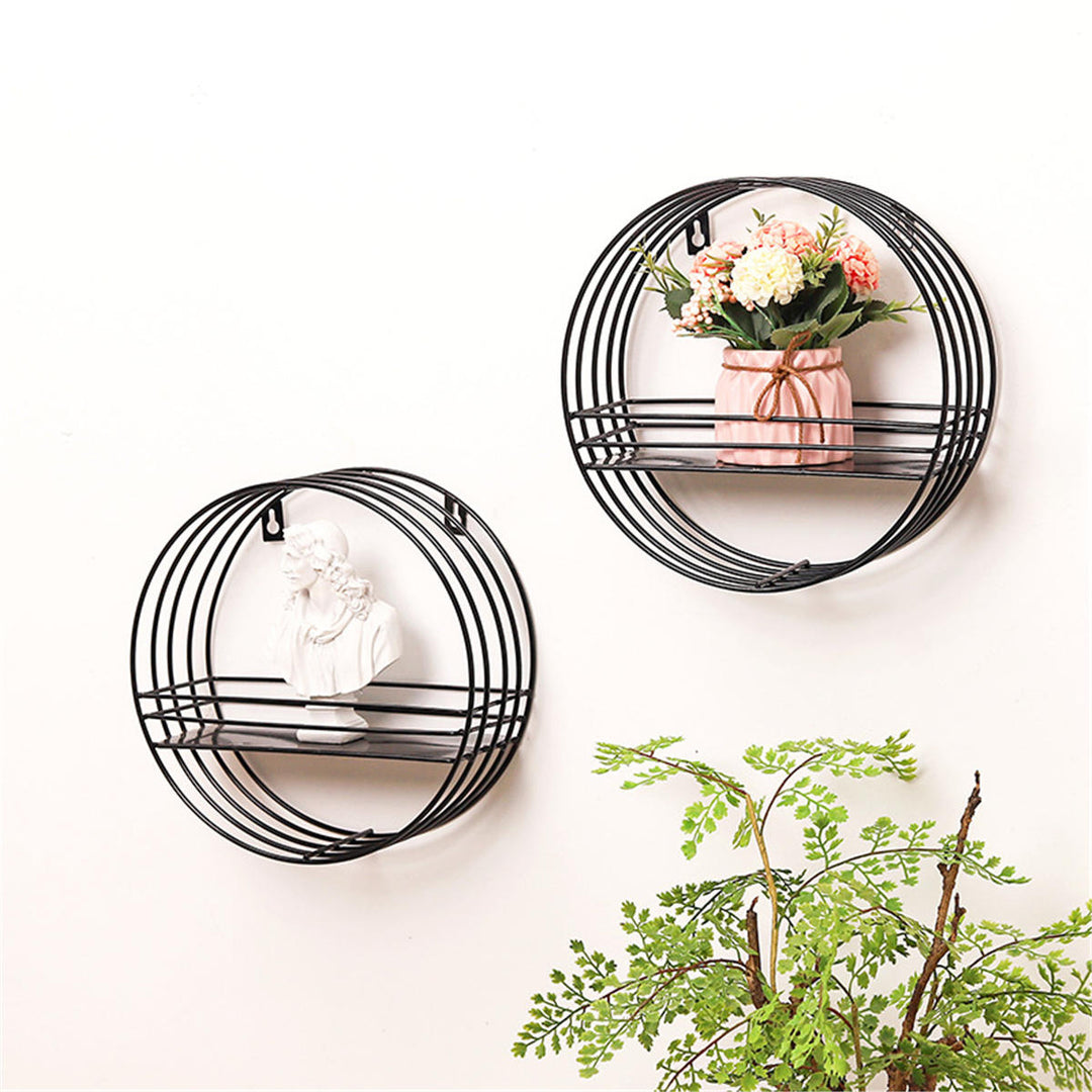 1 Tier Wall Shelf Iron Hanging Storage Holder Display Rack Organizer Image 11