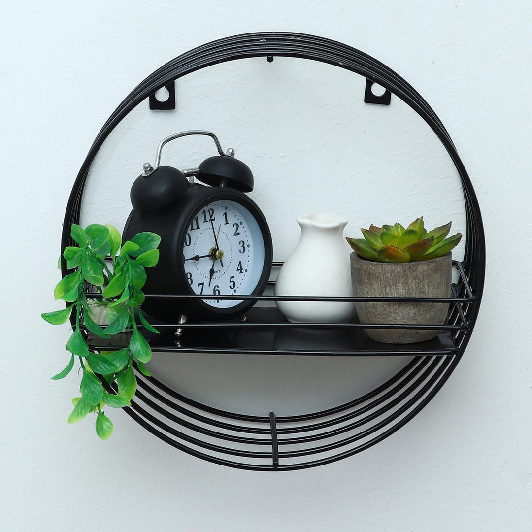 1 Tier Wall Shelf Iron Hanging Storage Holder Display Rack Organizer Image 12