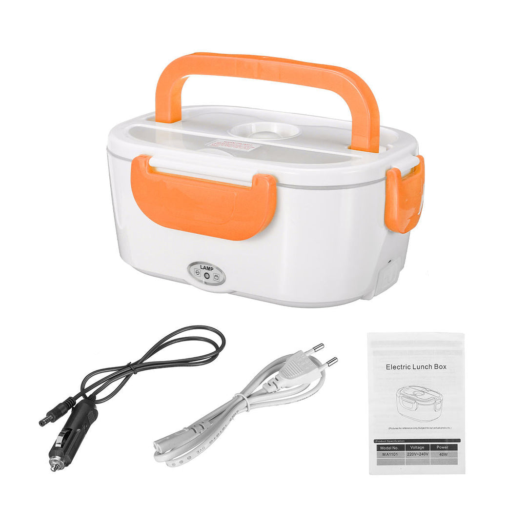 12V-24V,110V-240V 1.2L EU Plug Portable Removable Electric Lunch Box Car School Office Bento Box Food Heater Box Image 5