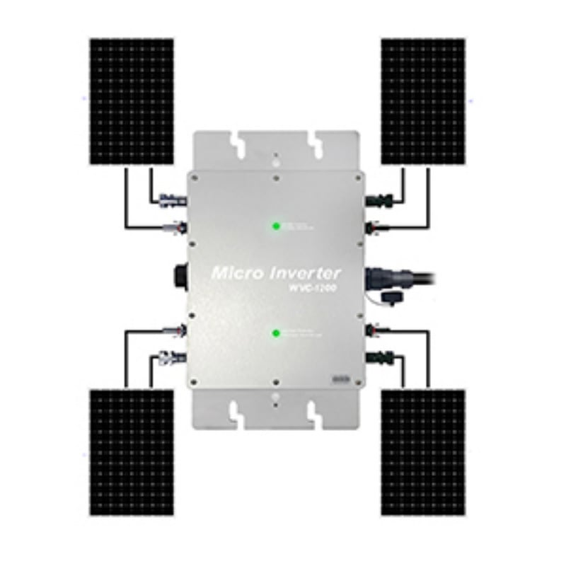 1200W Solar Grid Tie Micro Inverter Waterproof IP65 MPPT DC28-50V PV Input AC180-260V Output for 30V 36V Panel Image 1