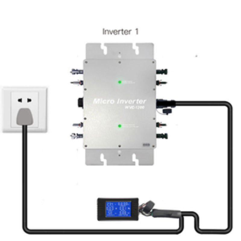 1200W Solar Grid Tie Micro Inverter Waterproof IP65 MPPT DC28-50V PV Input AC180-260V Output for 30V 36V Panel Image 2