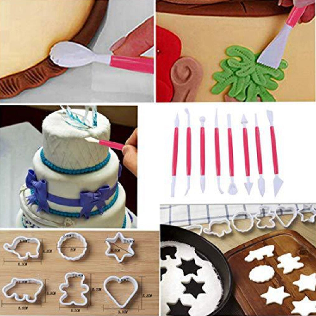 120pcs Cake Decorating Tools Cake Turntable Kit DIY Mold Baking Supplies Set Image 4