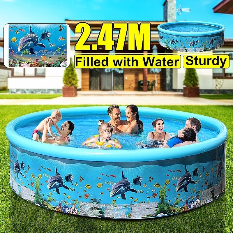 125,155,186,247cm Retractable inflatable Swimming Pool Large Family Summer Outdoor Play Party Supplies For Kids Adult Image 2