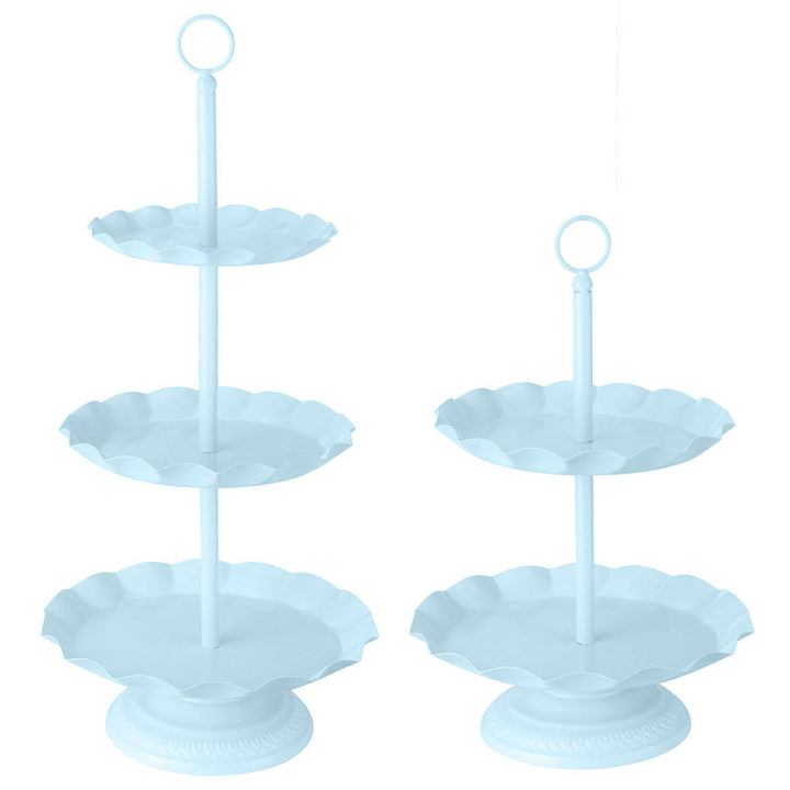 2 , 3 Ters Blue Cake Holder Cupcake Stand Birthday Wedding Party Display Holder Decorations Image 1