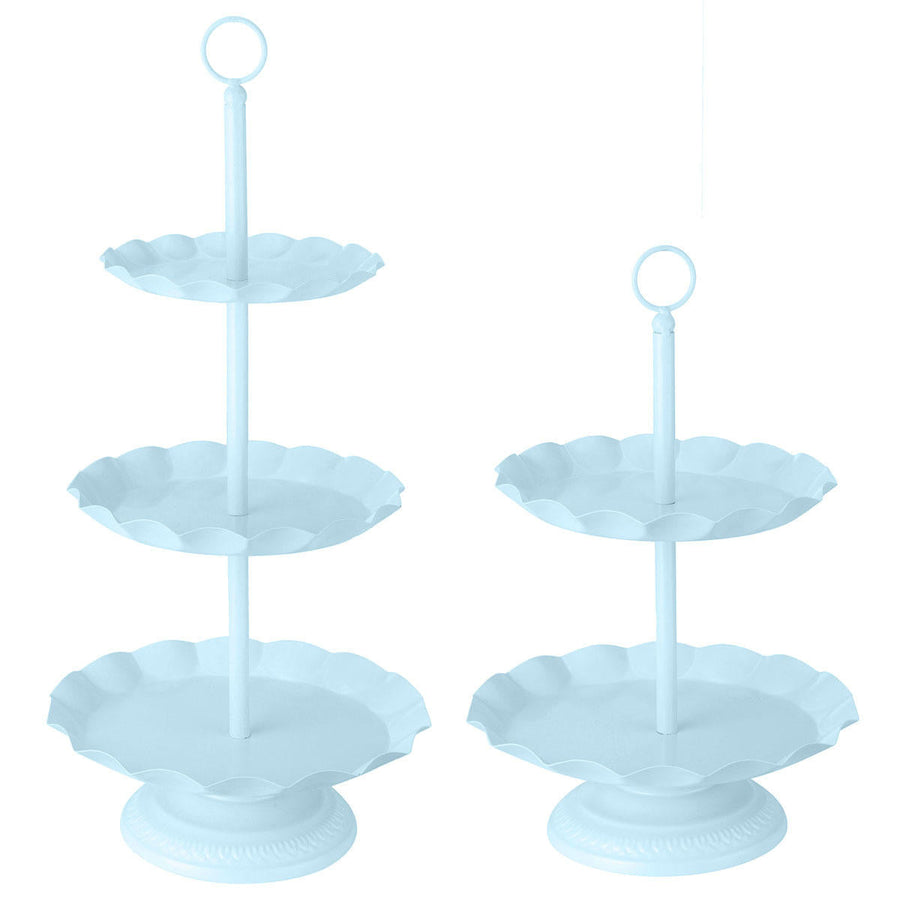 2 , 3 Ters Blue Cake Holder Cupcake Stand Birthday Wedding Party Display Holder Decorations Image 1