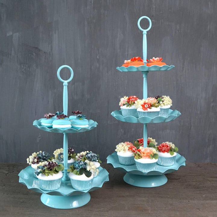 2 , 3 Ters Blue Cake Holder Cupcake Stand Birthday Wedding Party Display Holder Decorations Image 5