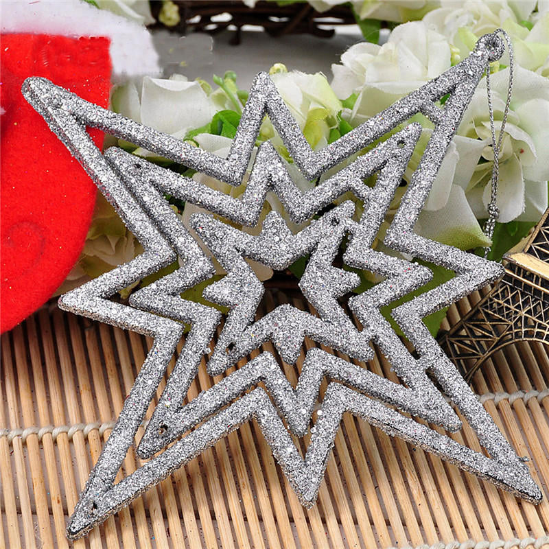 1pc Star 15cm Christmas Tree Pendant Ornaments Holiday Party Hanging Decoration Toys Image 4