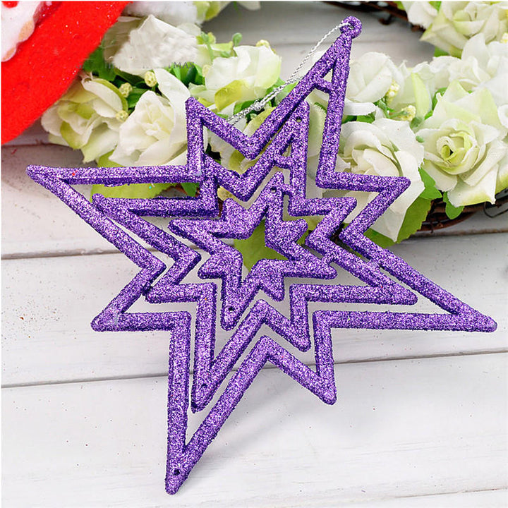 1pc Star 15cm Christmas Tree Pendant Ornaments Holiday Party Hanging Decoration Toys Image 5