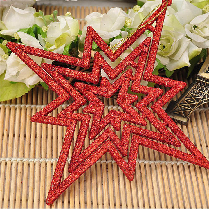 1pc Star 15cm Christmas Tree Pendant Ornaments Holiday Party Hanging Decoration Toys Image 6