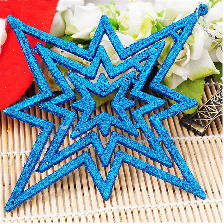 1pc Star 15cm Christmas Tree Pendant Ornaments Holiday Party Hanging Decoration Toys Image 7