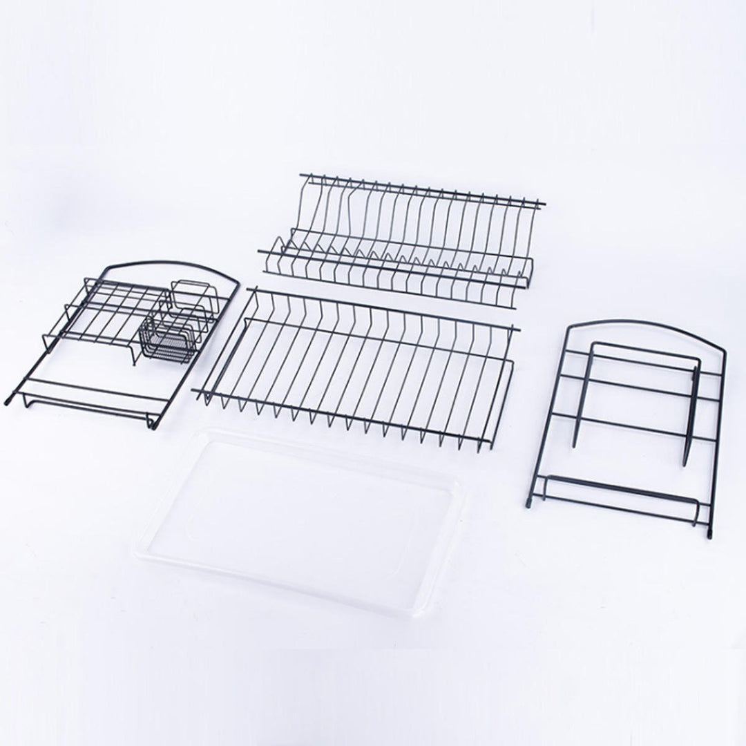 2 Layer Dish Drainer Cutlery Shelf Drying Holder Rack Drip Tray Kitchen Storage Image 6