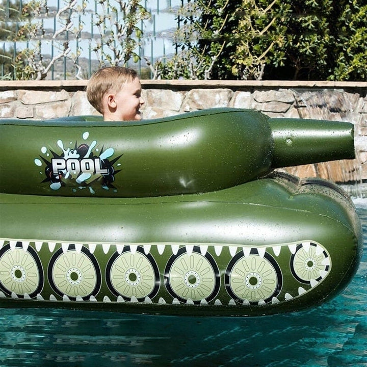 16012060cm Inflatable Waterjet Tank Swimming Circle WIth Sprinkler For Adults and Children Image 4