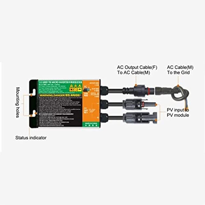 1600W Solar Grid Tie Inverter, MPPT Pure Sine Wave Micro 10.8V to 30V DC Input AC 180V 280V Output Inverter for 12V 24V Image 6