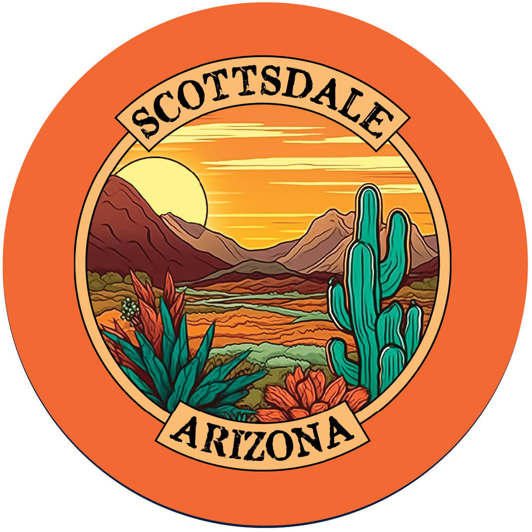 Scottsdale Arizona Design A Souvenir Coaster Paper 4 Pack Image 1