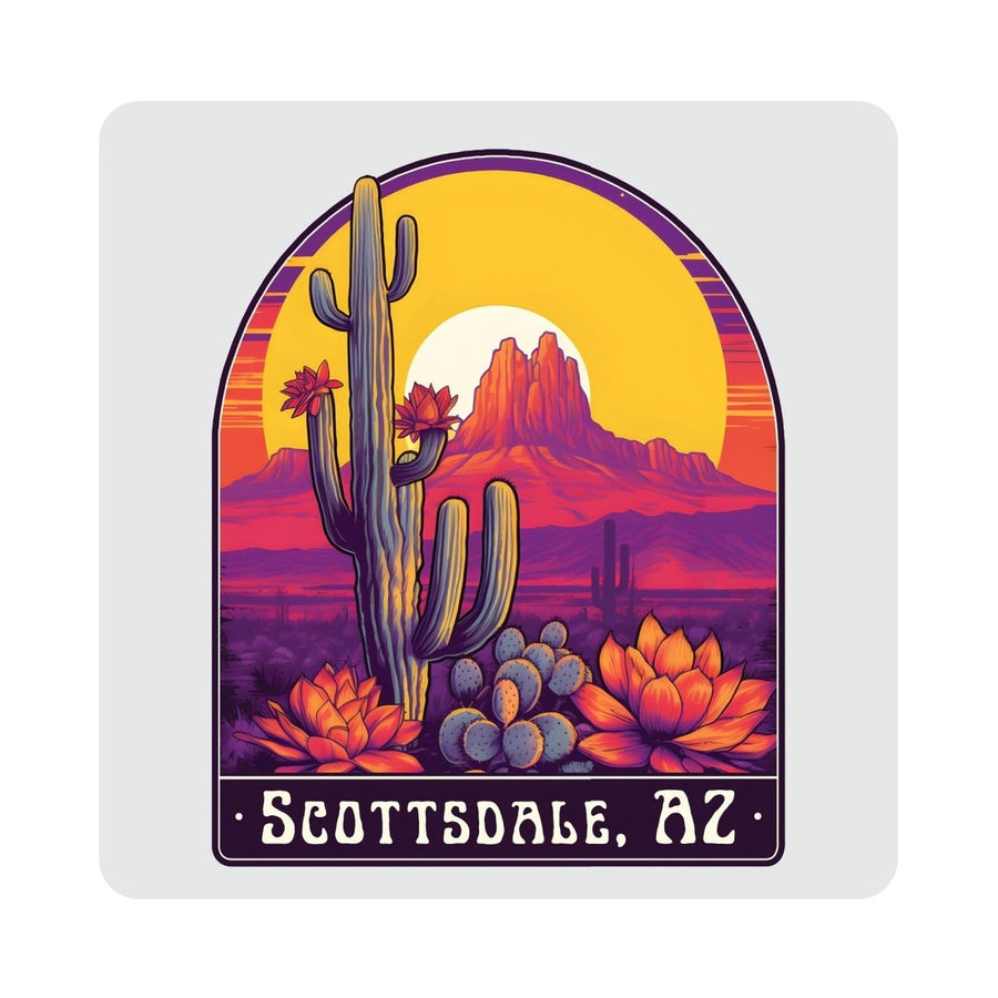 Scottsdale Arizona Design B Souvenir 4x4-Inch Coaster Acrylic 4 Pack Image 1