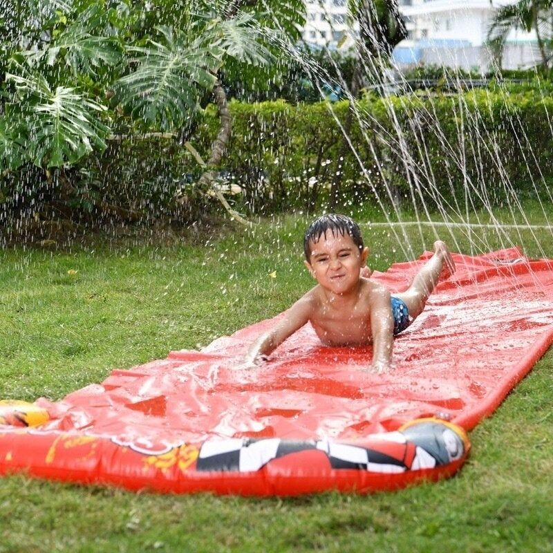 2,3 people Inflatable Water Slide Fun Outdoor Splash Slip For Children Summer Pool Kids Games Image 2