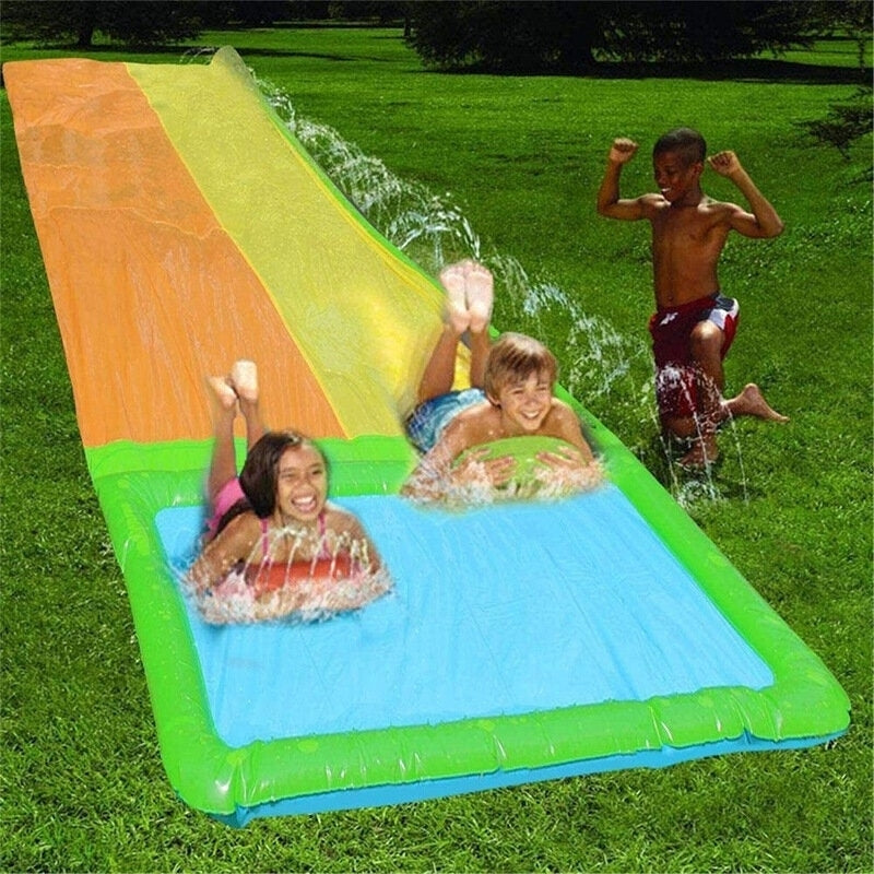 2,3 people Inflatable Water Slide Fun Outdoor Splash Slip For Children Summer Pool Kids Games Image 3