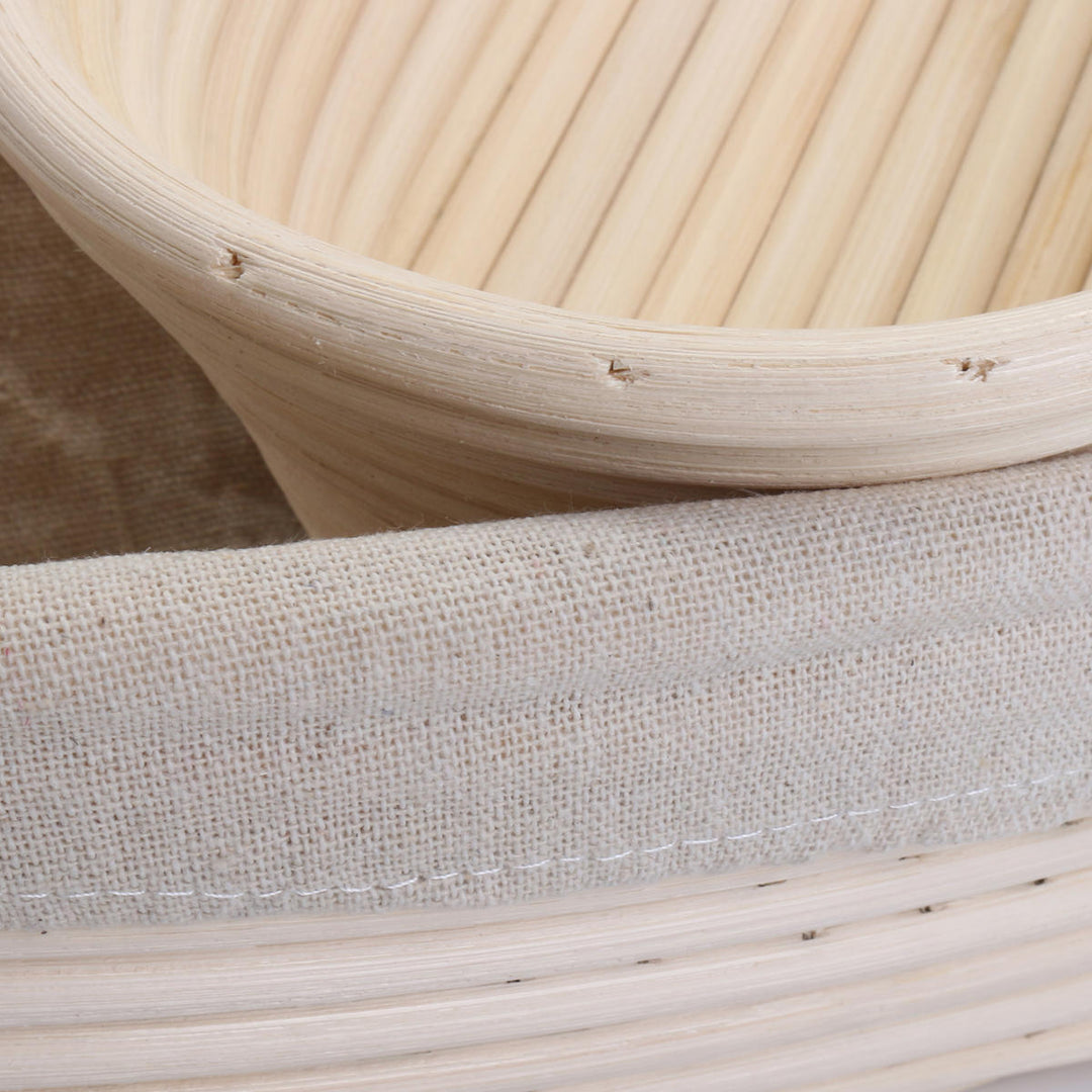 2PCS Rising Long Oval Bread Banneton Brotform Dough Proving Proofing Rattan Bask Storage Baskets Image 3