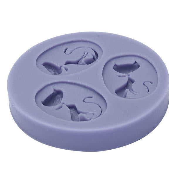 3 Cats Silicone Mold Fondant Cake Mould Decorating Tool Image 5