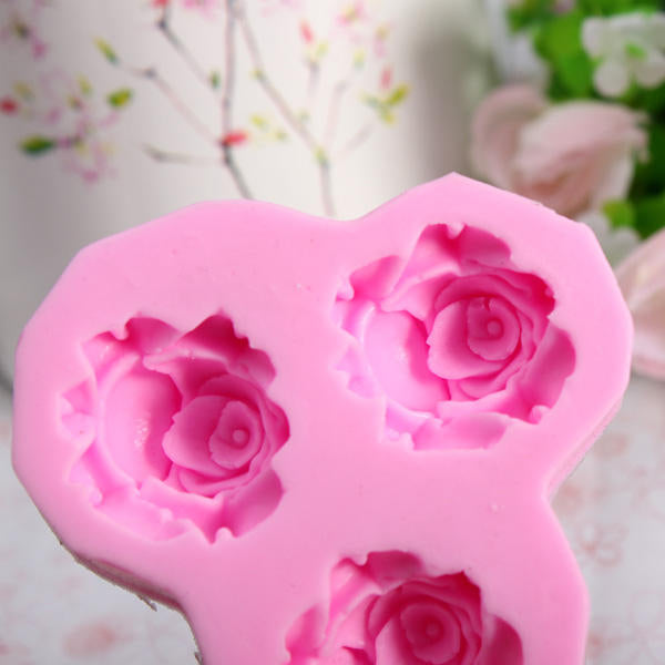 3 Flower Silicone Fondant Mold Cake Decorating Sugarcraft Mould Image 2