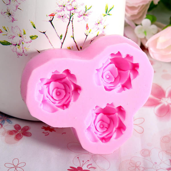 3 Flower Silicone Fondant Mold Cake Decorating Sugarcraft Mould Image 4