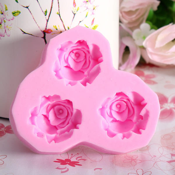 3 Flower Silicone Fondant Mold Cake Decorating Sugarcraft Mould Image 5