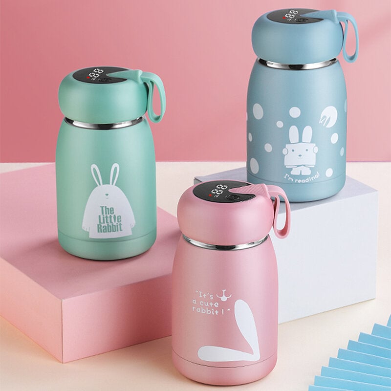 320ml Thermos Water Bottle Temperature Display Thermo Cup 304 Stainless Steel Smart Display Temperature Vacuum Flasks Image 1