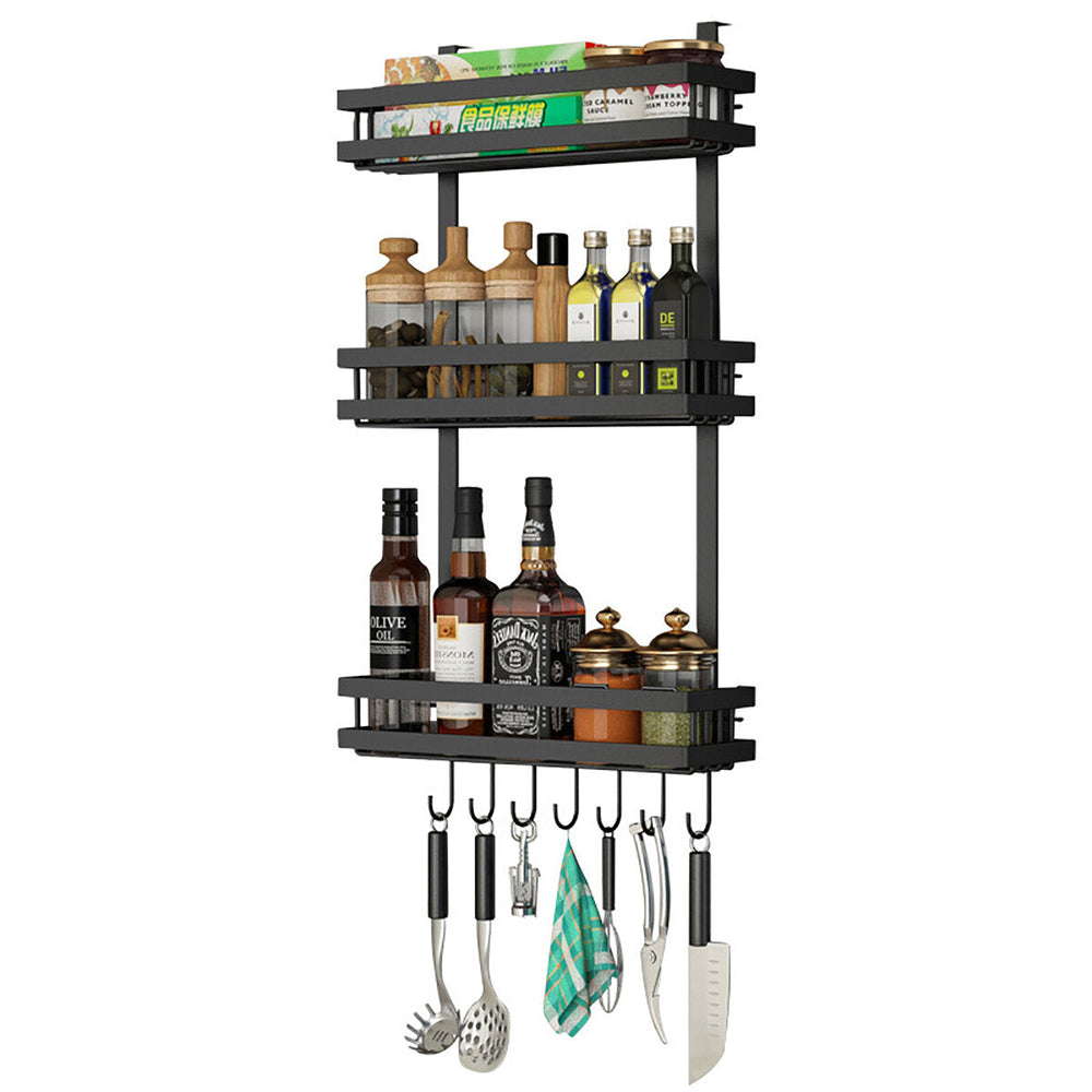 3 Tier Kitchen Refrigerator Storage Rack Fridge Seasoning Organizer Hang Shelf Image 2