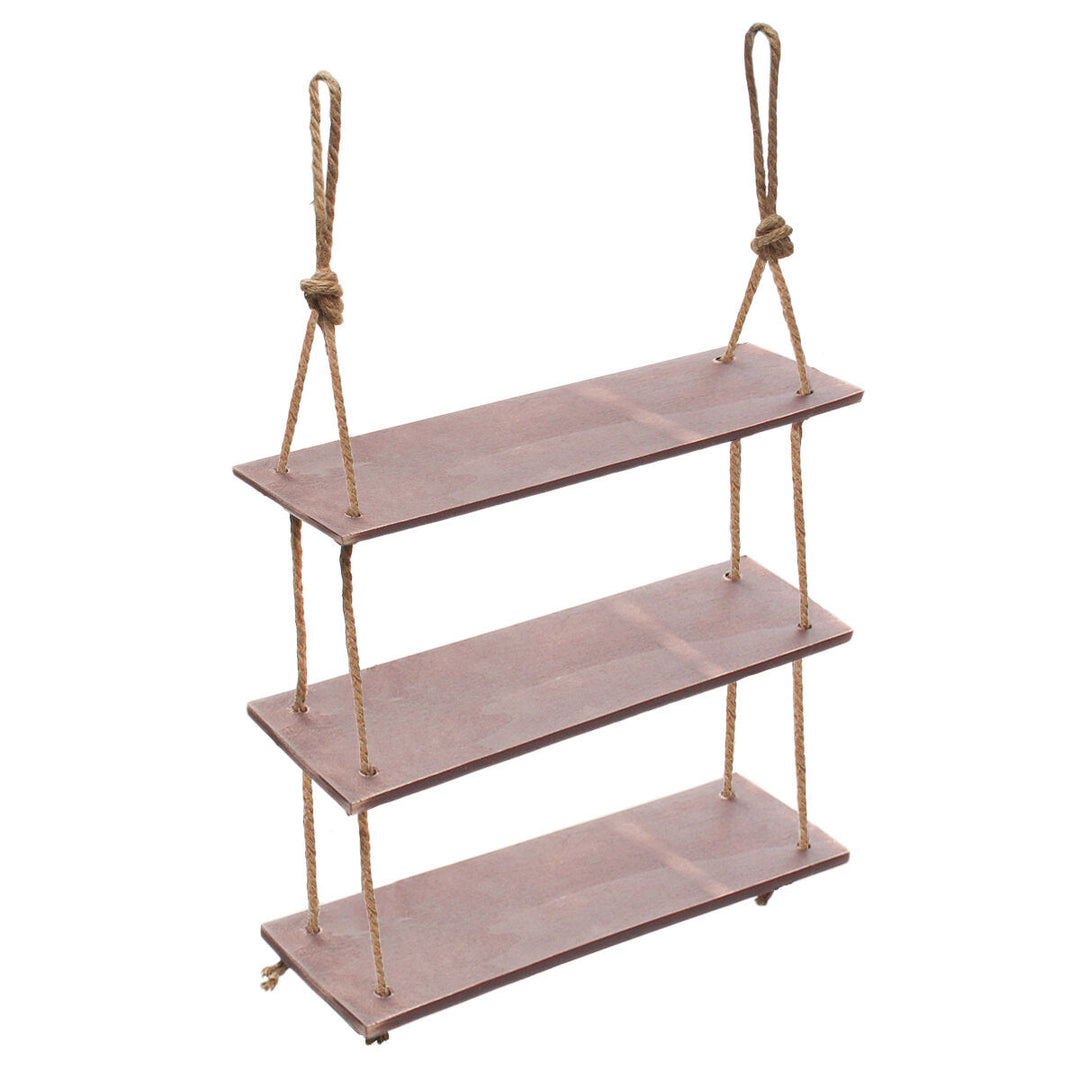 3 Tier Wood Wall Mount Shelf Stand Storage Book Shelves Display Rack Shelving Bracket Bathroom Image 1