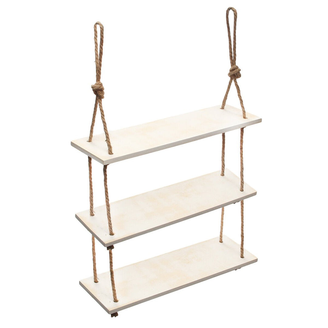 3 Tier Wood Wall Mount Shelf Stand Storage Book Shelves Display Rack Shelving Bracket Bathroom Image 7