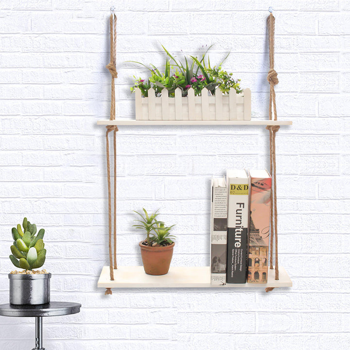 3 Tier Wood Wall Mount Shelf Stand Storage Book Shelves Display Rack Shelving Bracket Bathroom Image 9