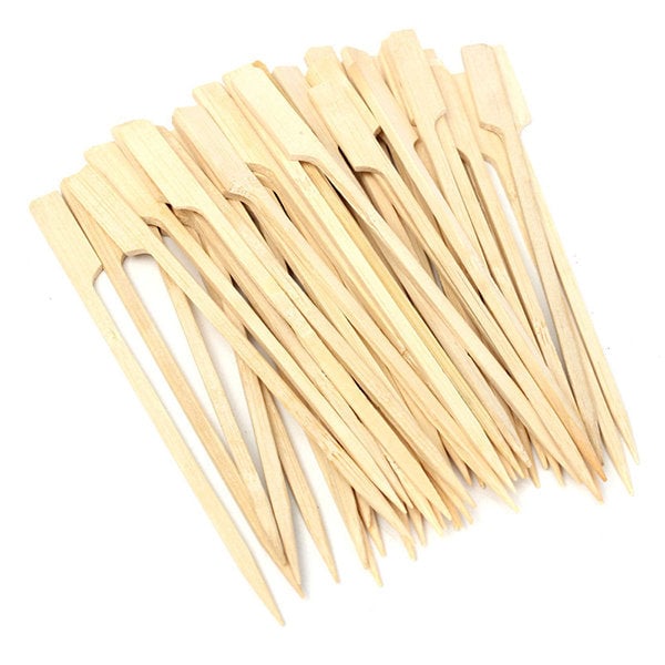 30Pcs 20cm BBQ Bamboo Skewers Wooden Grill Sticks Meat Food Long Skewers Barbecue Grill Tools Image 1