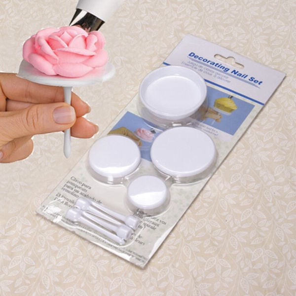 4pcs Cup Cake Stand Icing Cream Flower Decorating Nail Set Baking Tools Image 6