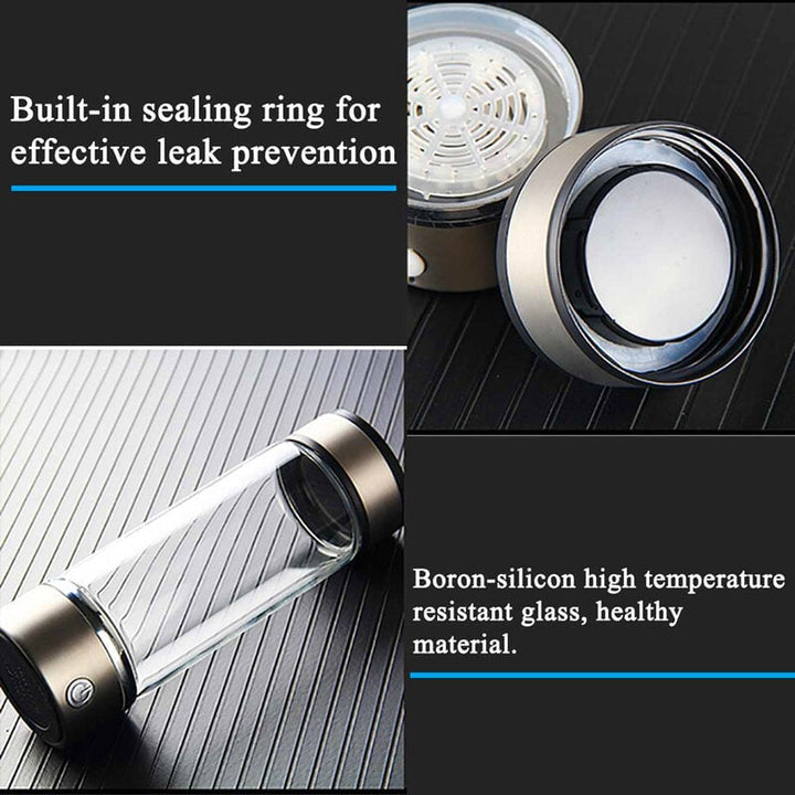 420ml Titanium Hydrogen-Rich Water Bottle USB Ionizer Antioxidants Maker Drining Cup Image 7