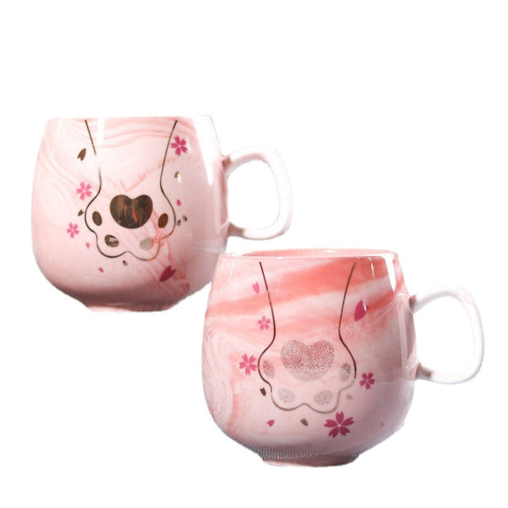 400ML Couple Water Water Glass Marbled Ceramic Cup Flamingo Unicorn Letter Coffee Cup Image 6