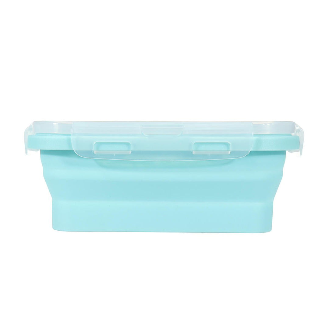 4 Pcs Set Folding Containers Silicone Food Storage Microwave Fridge Lunch Box Image 7