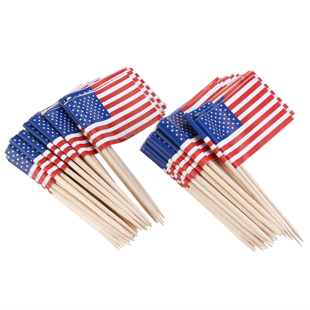 50 Pcs,Lot Flag Fruit Toothpick Paper Flag Food Picks Cake Toothpicks World-Cup Fruit Sticks Image 3