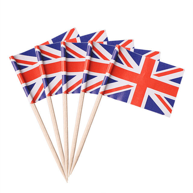 50 Pcs,Lot Flag Fruit Toothpick Paper Flag Food Picks Cake Toothpicks World-Cup Fruit Sticks Image 4