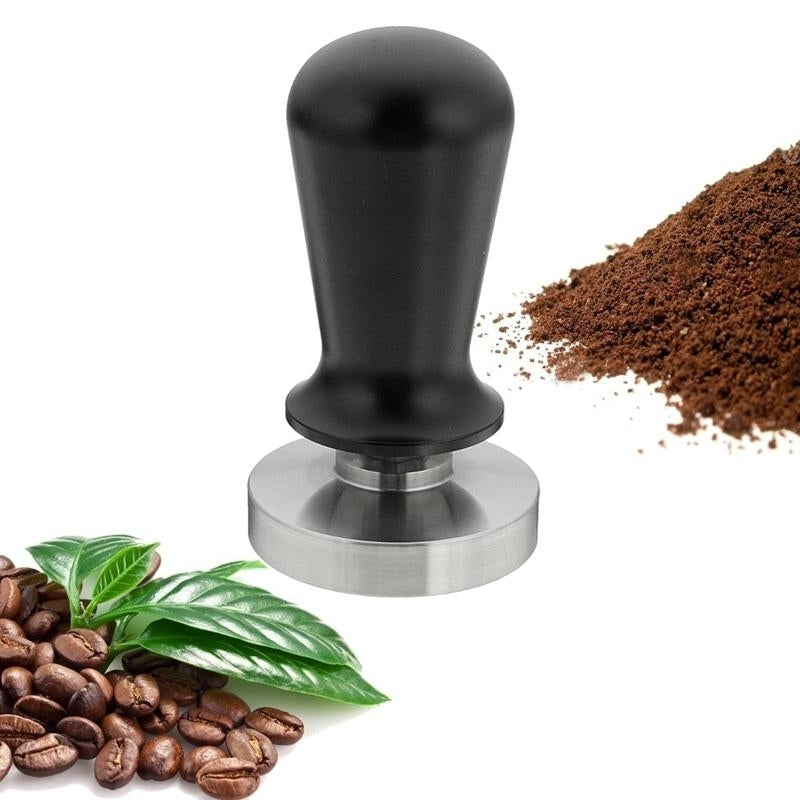 58mm Stainless Steel Coffee Tamper Calibrated Pressure Coffee Bean Press Flat Base for Espresso Image 4