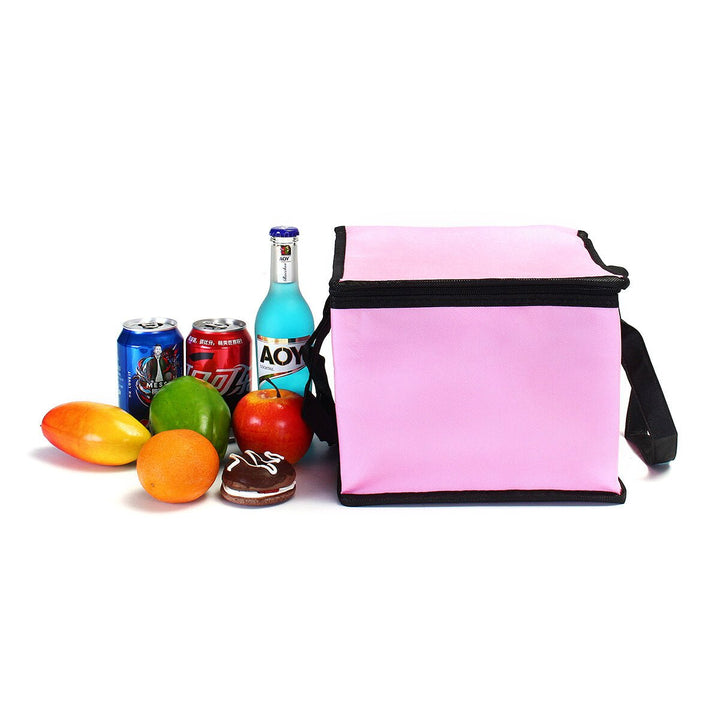 6 Inch Non-woven Fresh keeping Tote Bag with Zipper Cake Picnic Lunch Bag Reusable Grocery Bag DTTT Image 1