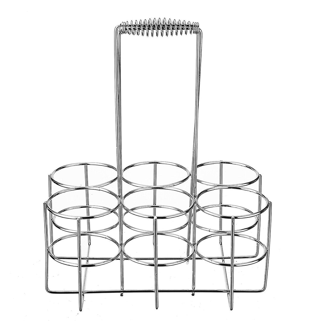 6 Bottles Metal WineLiquor Cabinet Storage Rack Stand Holder Bar Kitchen Display Decor Image 8