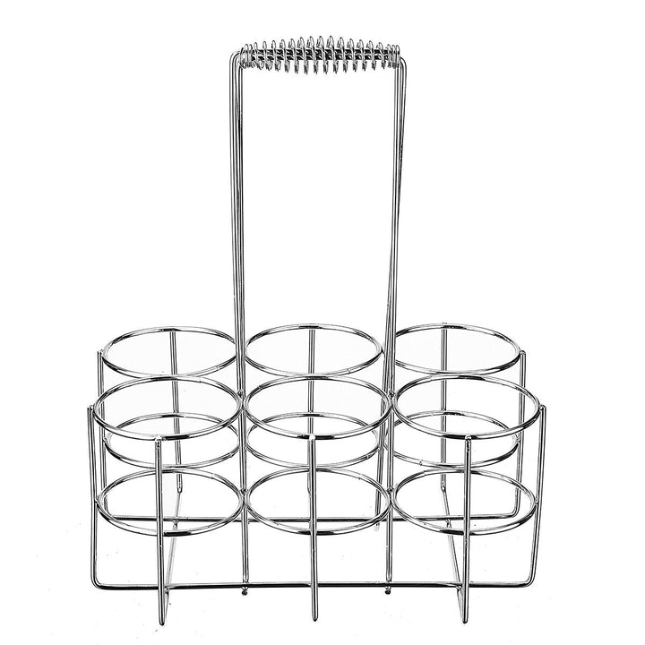 6 Bottles Metal WineLiquor Cabinet Storage Rack Stand Holder Bar Kitchen Display Decor Image 8