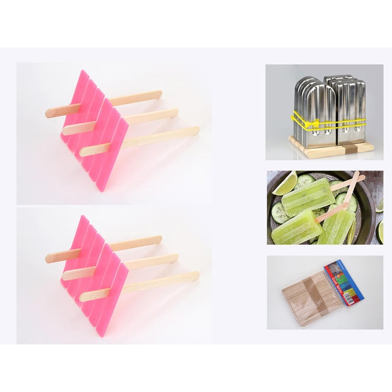 6 Pieces Set Stainless Steel Popsicle Mold Food Grade Ice Lolly Maker Summer Gifts Image 2