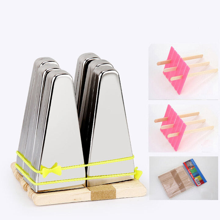 6 Pieces Set Stainless Steel Popsicle Mold Food Grade Ice Lolly Maker Summer Gifts Image 5